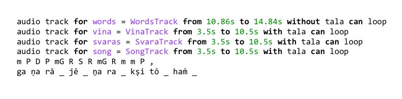 Audio track full example